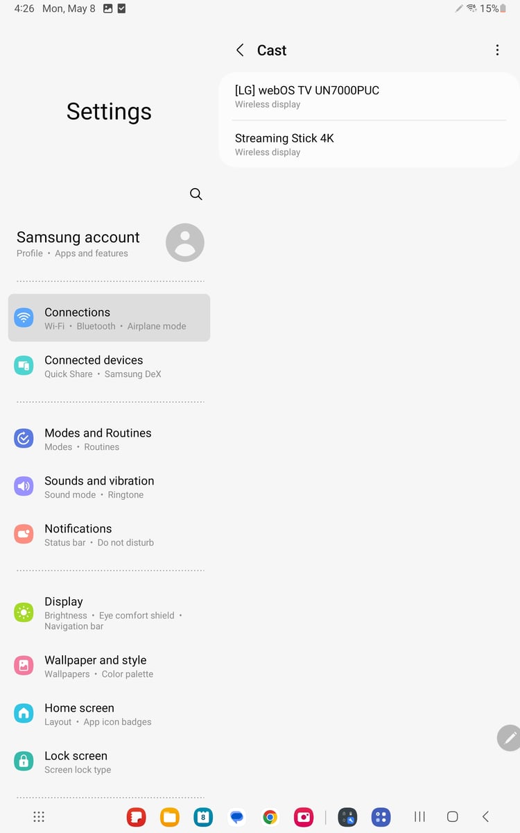 How To Screen Mirror the Samsung Galaxy Tab S8